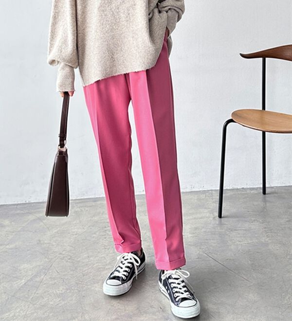 GeeRA（ジーラ）の「美脚とろみタックパンツ（フルレングスパンツ）」｜詳細画像