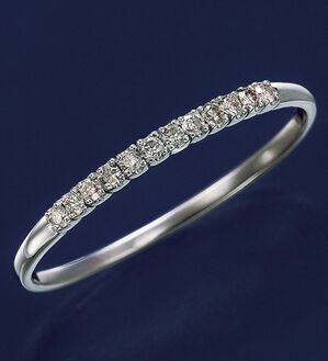 BELLUNA（ベルーナ）の「お買得！プラチナダイヤハーフエタニティリング（リング）」｜1