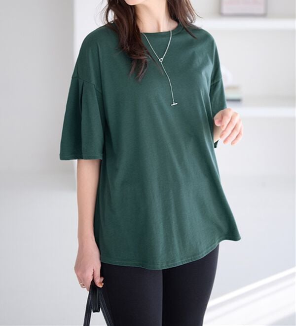 Viola e Viola（ヴィオラ エ ヴィオラ）の「袖タックチュニックTシャツ（チュニック）」｜詳細画像