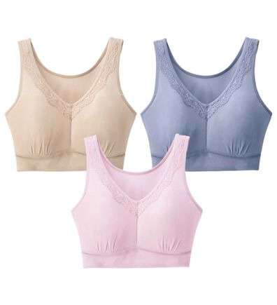 LAVIENNE（ラヴィエンヌ）の「【３色組】さらさらメッシュの快適ブラ（ブラジャー）」