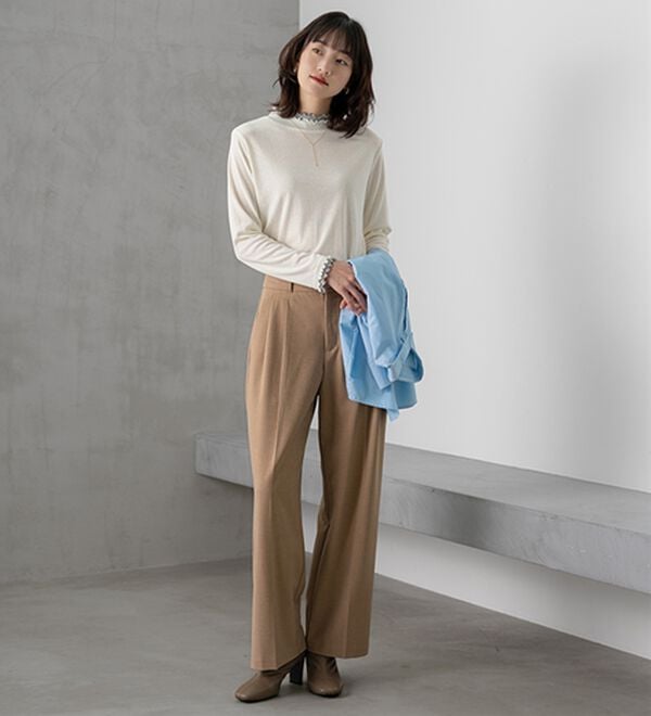 BELLUNA（ベルーナ）の「重ね着風フリル衿プルオーバー（カットソー）」｜詳細画像