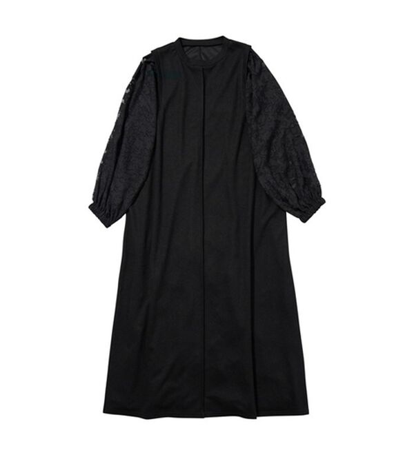 GeeRA（ジーラ）の「袖異素材カットソーワンピース（カットソーワンピース）」｜詳細画像