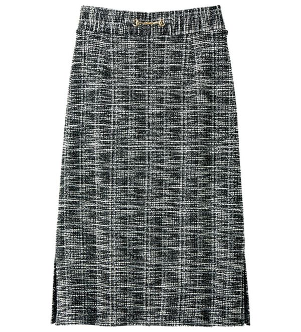 RANAN（ラナン）の「カットツイードナロースカート（ひざ丈スカート）」｜詳細画像