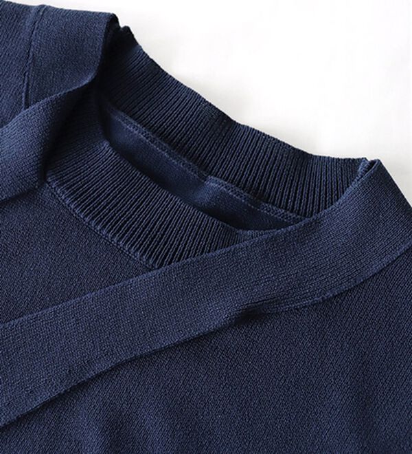 Pierrot（ピエロ）の「リネンタッチボウタイポケットニット（ニット・セーター）」｜詳細画像