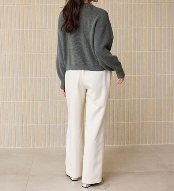 RANAN（ラナン）の「裏起毛美脚シルエットピンタックワイドパンツ（フルレングスパンツ）」｜詳細画像