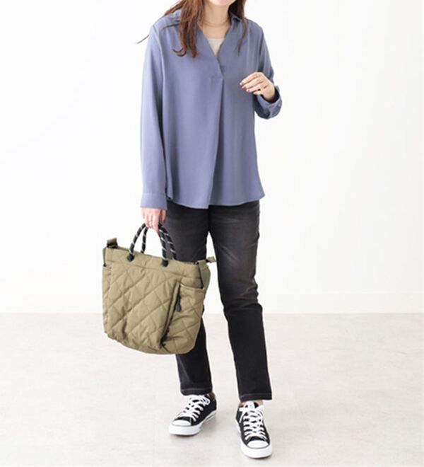 BELLUNA（ベルーナ）の「ジョーゼットスキッパーシャツチュニック（シャツ）」｜詳細画像