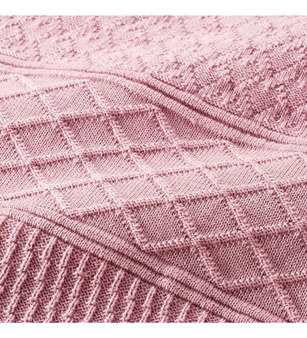 「コットンシルク編地柄セーター（メンズニット・セーター）」｜詳細画像