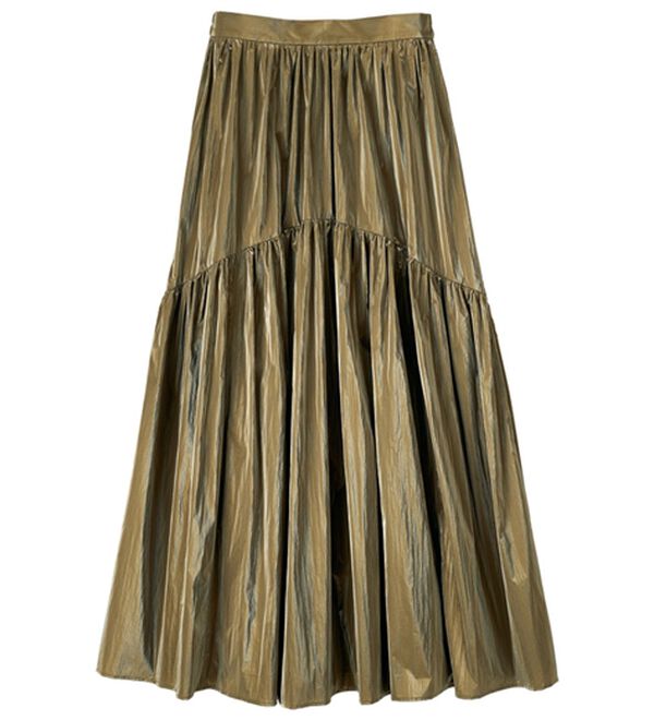 RANAN（ラナン）の「メタリックラウンドティアードスカート（ロングスカート）」｜詳細画像