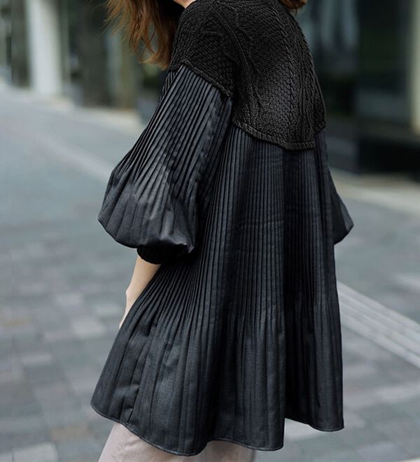 ニットドッキングプリーツブラウス - ベルーナ【公式】