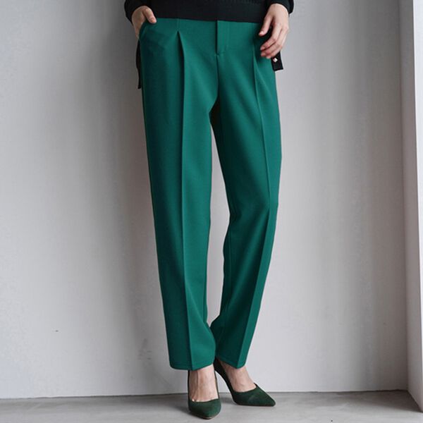 RANAN（ラナン）の「美脚カットジョーゼットタックパンツ（フルレングスパンツ）」｜詳細画像