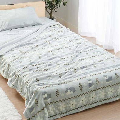 iellio（イエリオ）の「リバーシブル２枚合わせ毛布＜フランネル・北欧調・肌ざわり＞（毛布・ブランケット）」