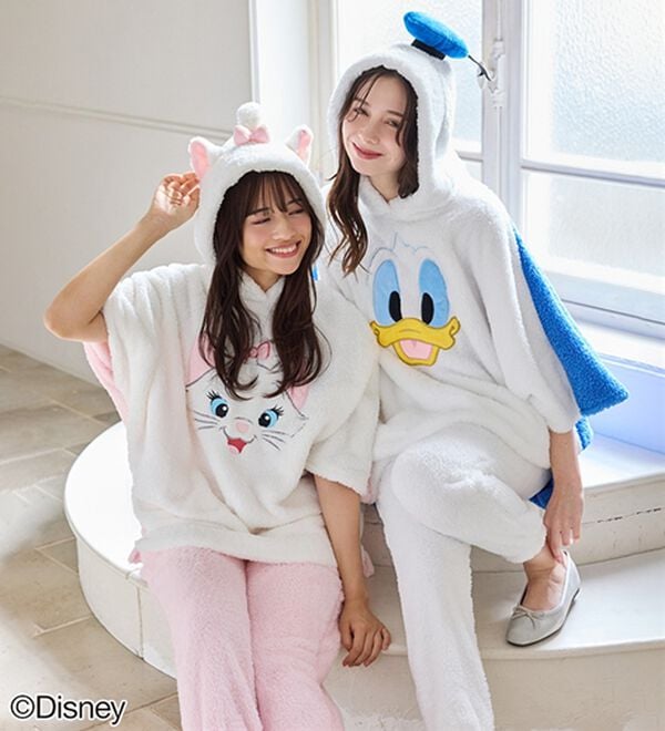 BELLUNA（ベルーナ）の「＜Ｄｉｓｎｅｙ＞【ドナルドダック】両面ボアポンチョ（パジャマ・ルームウェア）」｜詳細画像