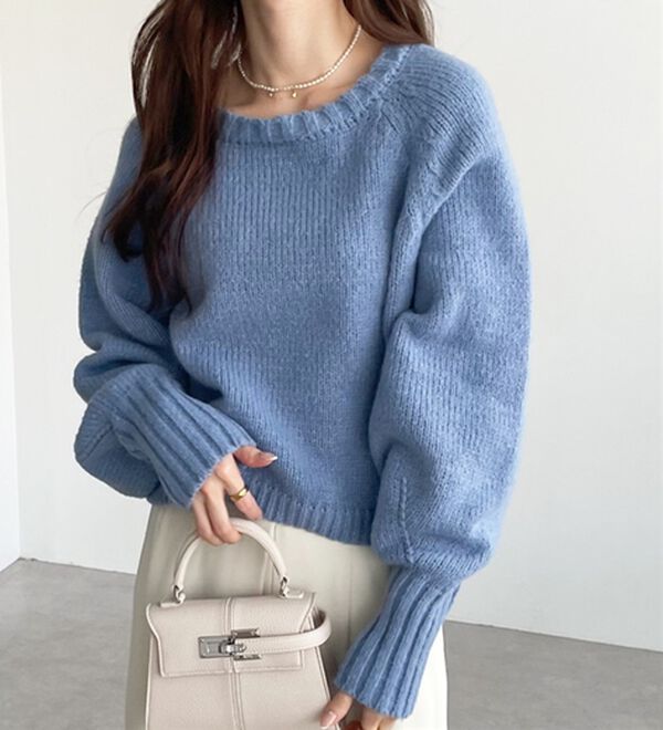 GeeRA（ジーラ）の「ボリュームスリーブショートニット（ニット・セーター）」｜詳細画像