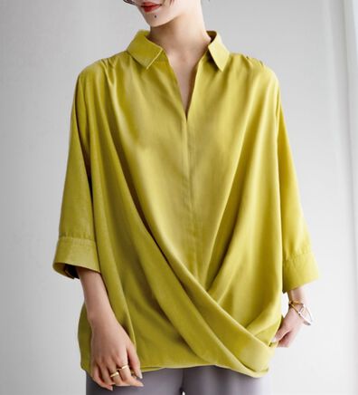 Viola e Viola（ヴィオラ エ ヴィオラ）の「麻調ドレープスキッパーシャツ（シャツ）」