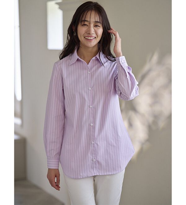 BELLUNA（ベルーナ）の「【選べる袖丈】洗える！ストレッチイージーケアシャツ（シャツ）」｜詳細画像