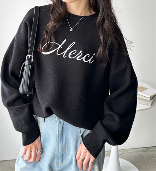 GeeRA（ジーラ）の「チェーン刺しゅうニットプルオーバー（ニット・セーター）」｜詳細画像