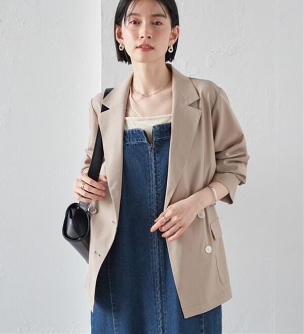 RANAN（ラナン）の「フロントジップデニムジャンスカ（その他ワンピース）」｜ネイビー