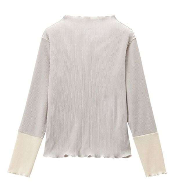GeeRA（ジーラ）の「異素材ドッキング配色メロープルオーバー（カットソー）」｜詳細画像