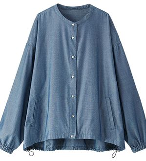 BELLUNA（ベルーナ）の「ＵＶカットひんやり軽いデニムブルゾン（ブルゾン）」｜ブルー