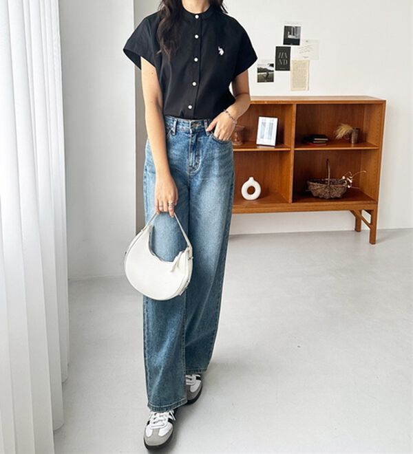 GeeRA（ジーラ）の「【ＵＳ．ＰＯＬＯ．ＡＳＳＮ】フレンチスリーブシャツ（シャツ）」｜詳細画像