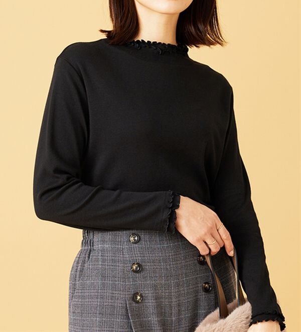BELLUNA（ベルーナ）の「重ね着風フリル衿プルオーバー（カットソー）」｜詳細画像