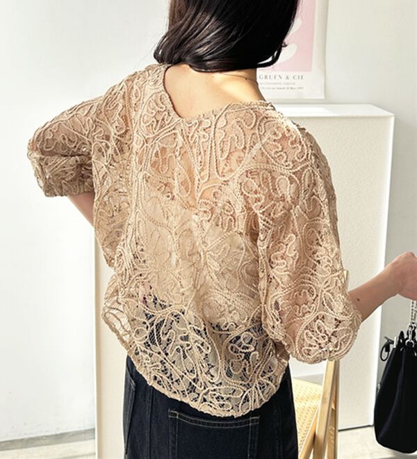 GeeRA（ジーラ）の「前後２ＷＡＹコードシアーレースプルオーバー（ブラウス）」｜詳細画像