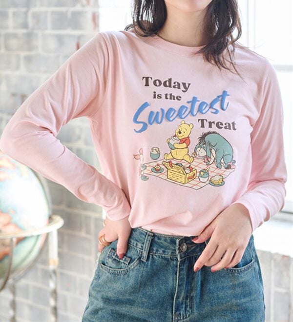 BELLUNA（ベルーナ）の「＜Ｄｉｓｎｅｙ>【プー】発砲プリント長袖Tシャツ（カットソー）」｜詳細画像