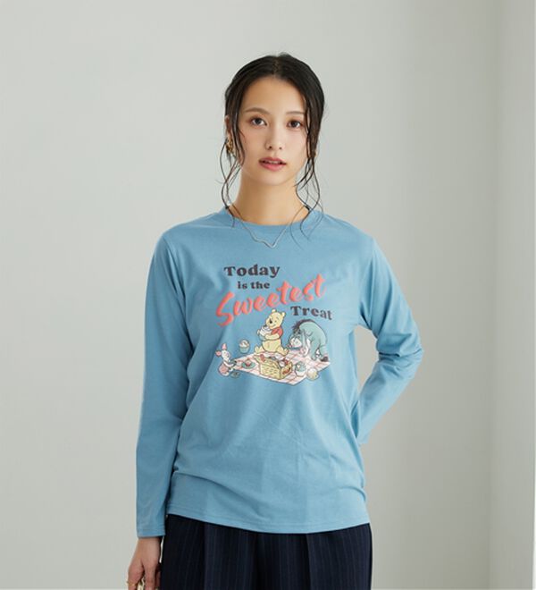 BELLUNA（ベルーナ）の「＜Ｄｉｓｎｅｙ>【プー】発砲プリント長袖Tシャツ（カットソー）」｜詳細画像