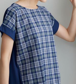 BELLUNA（ベルーナ）の「サッカーチェック切替デザインチュニック（チュニック）」｜詳細画像