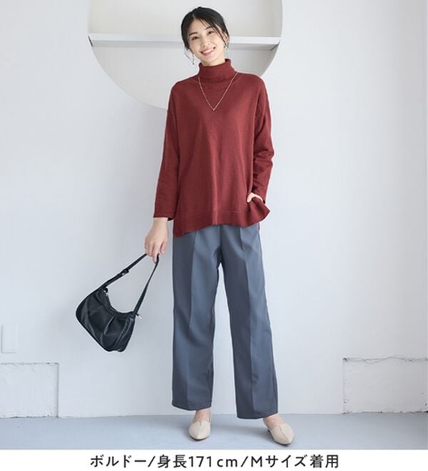 Viola e Viola（ヴィオラ エ ヴィオラ）の「ゆったり着られるハイネックニットチュニック（チュニック）」｜詳細画像