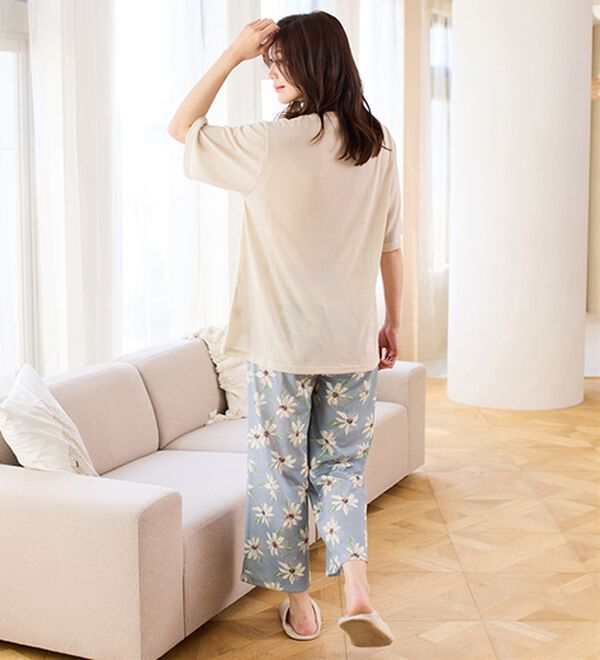LAVIENNE（ラヴィエンヌ）の「【寝苦しさにさよなら】風がス～っと肌さら！涼しいメッシュ使いパジャマ（パジャマ・ルームウェア）」｜詳細画像