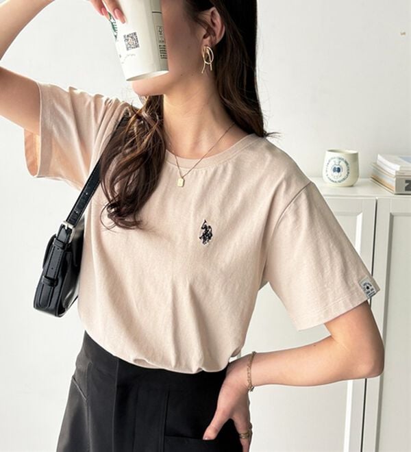 GeeRA（ジーラ）の「【ＵＳ．ＰＯＬＯ．ＡＳＳＮ】接触冷感ワンポイント刺繍Ｔシャツ（Tシャツ）」｜詳細画像