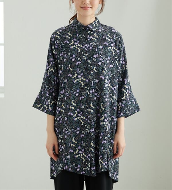 「【接触冷感】レーヨン素材ブザム切替ワンピース（その他ワンピース）」｜詳細画像