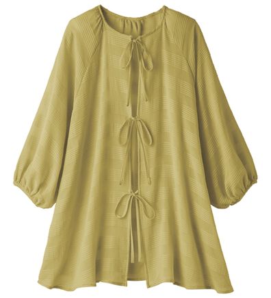 ルフラン（ルフラン）の「ゆるぽわ＊綿１００％リボンブラウス（ブラウス）」