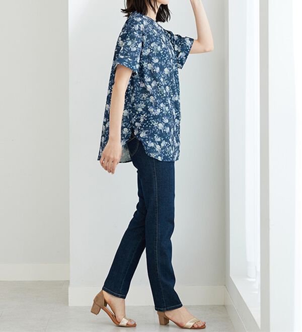 BELLUNA（ベルーナ）の「〈日比谷花壇〉バンドカラーチュニック（チュニック）」｜詳細画像