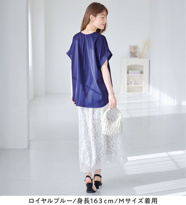 alotta（アロッタ）の「衿デザイン大人上品とろみブラウス（ブラウス）」｜詳細画像