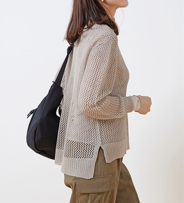 BELLUNA（ベルーナ）の「ラメメッシュニットプルオーバー（ニット・セーター）」｜詳細画像