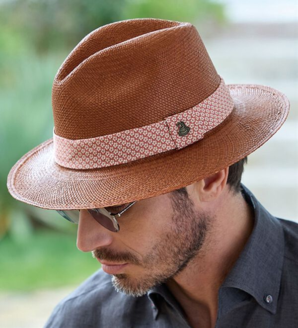 「ハンドメイド！パナマハット（メンズ帽子）」｜ブラウン