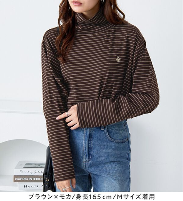 Viola e Viola（ヴィオラ エ ヴィオラ）の「【ビバリーヒルズポロクラブ】ハイネックカットソートップス（カットソー）」｜詳細画像