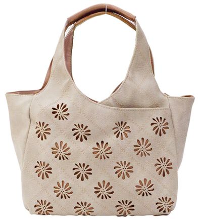 BELLUNA（ベルーナ）の「フラワーカットワーク手提げ（ハンドバッグ）」