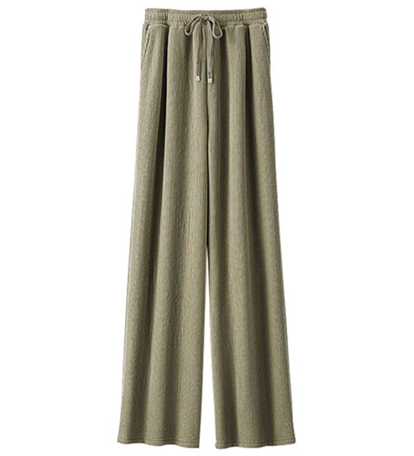BELLUNA（ベルーナ）の「裏ベロアコーデュロイワイドパンツ（ワイドパンツ・ガウチョ）」｜詳細画像