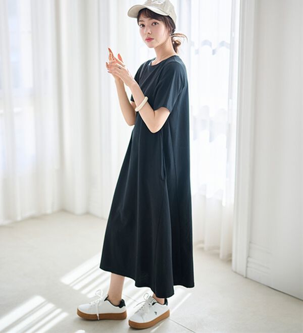 RANAN（ラナン）の「【5つの機能付】ひんやりポケット付マキシワンピース（その他ワンピース）」｜詳細画像