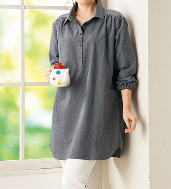 ルフラン（ルフラン）の「毎日活躍！かっぽうシャツ（パジャマ・ルームウェア）」｜詳細画像