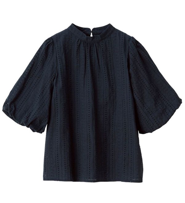 RANAN（ラナン）の「ひんやり！綿１００％ボリューム袖レースブラウス（ブラウス）」｜詳細画像