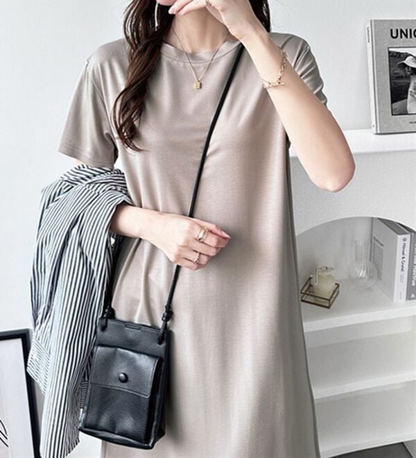 GeeRA（ジーラ）の「【接触冷感】フレアーシルエットロングワンピース（ロングワンピース）」｜詳細画像