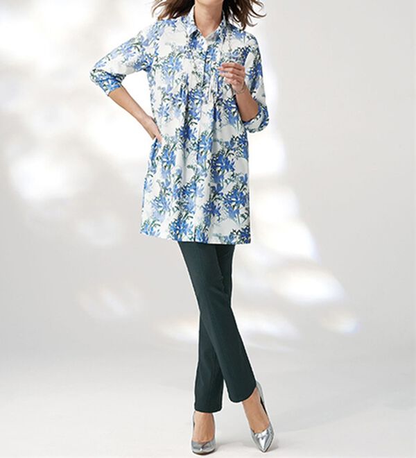 BELLUNA（ベルーナ）の「ｐｌａｎｔｉｃａ　シャツチュニック（シャツ）」｜詳細画像