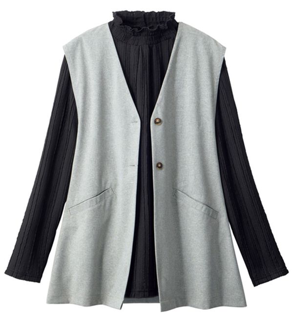 ルフラン（ルフラン）の「【３点セット】軽やか上品！３点セットアップ（パンツスーツ）」｜詳細画像