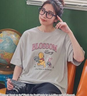 BELLUNA（ベルーナ）の「＜Disney＞【プー】発泡プリントボックスシルエットTシャツ（Tシャツ）」｜ベージュ