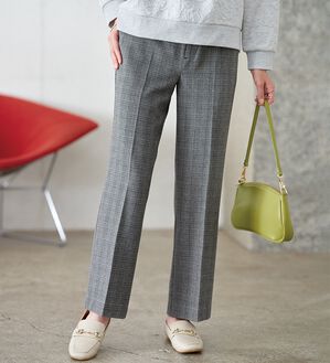 BELLUNA（ベルーナ）の「サマ見え（SW）ウール調素材ストレートパンツ（フルレングスパンツ）」｜詳細画像