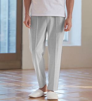 「【３本組】＜カルビア＞麻入り杢調鹿の子リラックスパンツ（メンズルームウェア）」｜詳細画像